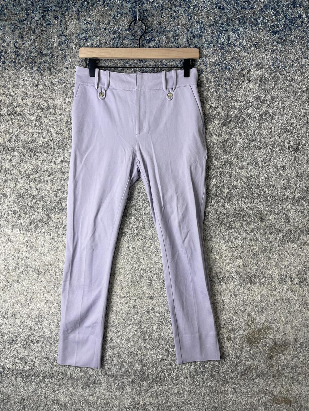 Anthropologie Essential Slim Pants Womens 0 Lavender Stretch Dress Trouser Lilac